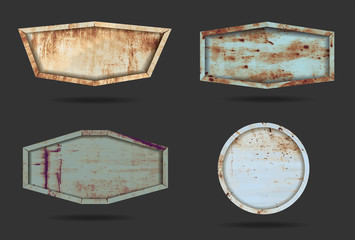 Aufkleber - Vector metal sign plate texture background