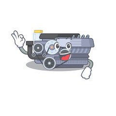 Sticker - A picture of combustion engine making an Okay gesture