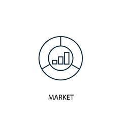 market concept line icon. Simple element illustration. market concept outline symbol design. Can be used for web and mobile UI/UX