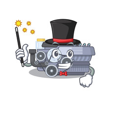 Sticker - A picture of combustion engine performance as a Magician