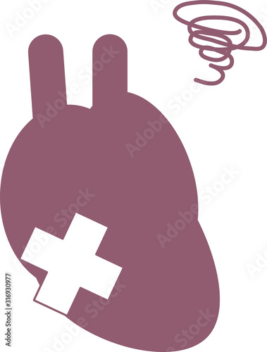 シンプルな不健康な心臓のイラスト 内臓 循環器 Stock Vector Adobe Stock