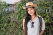 © weedezign - Asian woman traveler backpacker looking for route of place on street in when travel in city,journey trip