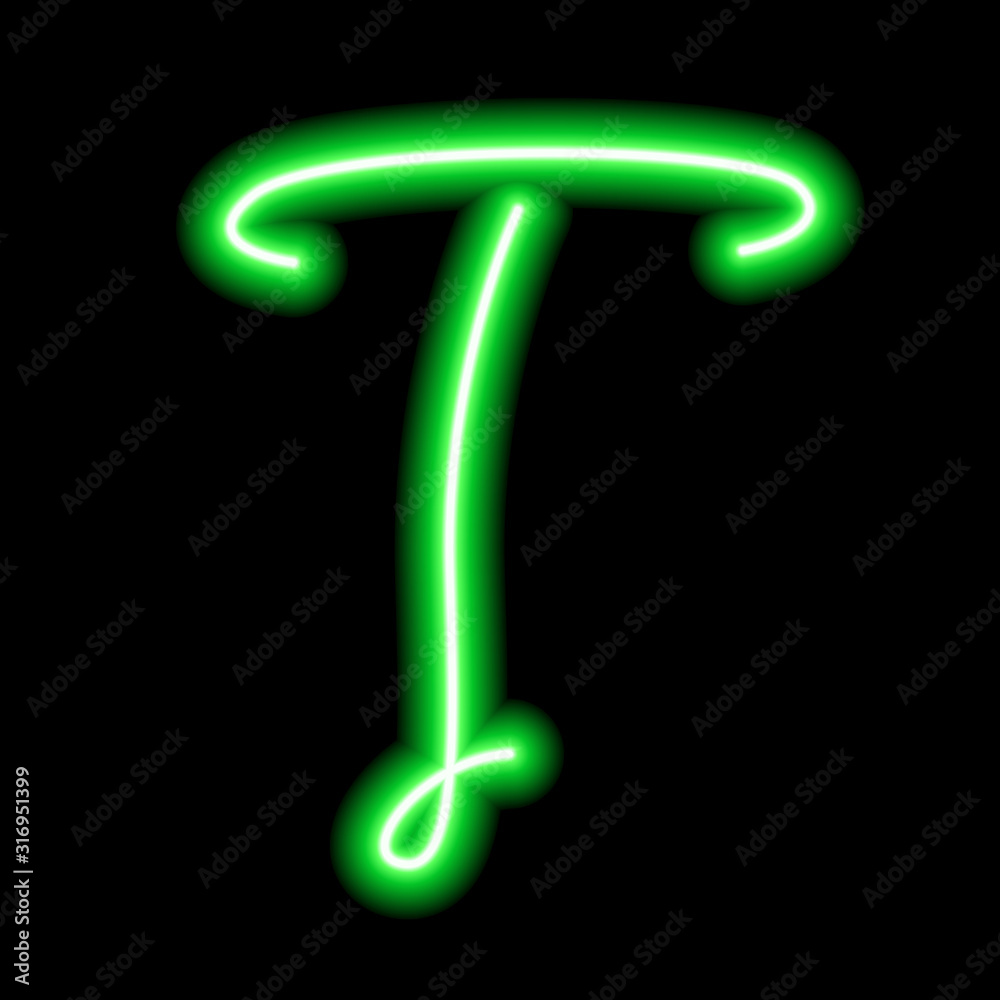 neon green letter neon green letter