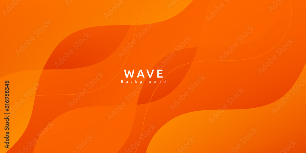Abstract colorful orange curve background - obrazy, fototapety, plakaty 