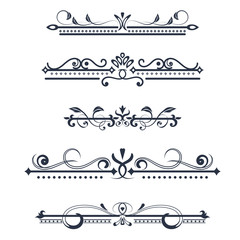 Wall Mural - Vintage ornamental dividers. Typographic decorations