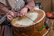 Large Medieval Drum Player