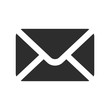 mail icon on white background, vector symbol