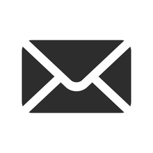 Mail Icon On White Background, Vector Symbol