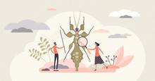 Entomology Field Concept, Flat Tiny Person Entomologists Vector Illustration