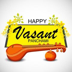 Wall Mural - Happy Vasant Panchami