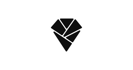 Aufkleber - Geometric polygonal shape logo icon sign.
