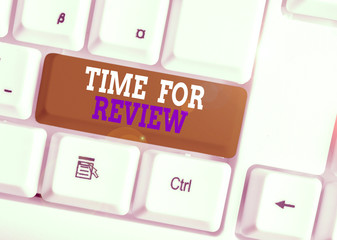 Wall Mural - word writing text time for review. business photo showcasing evaluation feedback moment perforanalys