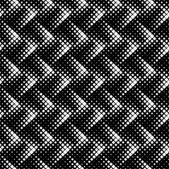 Poster - seamless rounded square pattern background design - black and white vector graphic