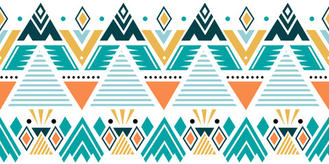 creative ethnic style vector seamless pattern. unique geometric vector colorful drawing. perfect for