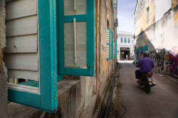 Colorful street of Penang, Malaysia