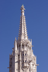 Canvas Print - st Matthias church, roof details in Budapest, Hungary