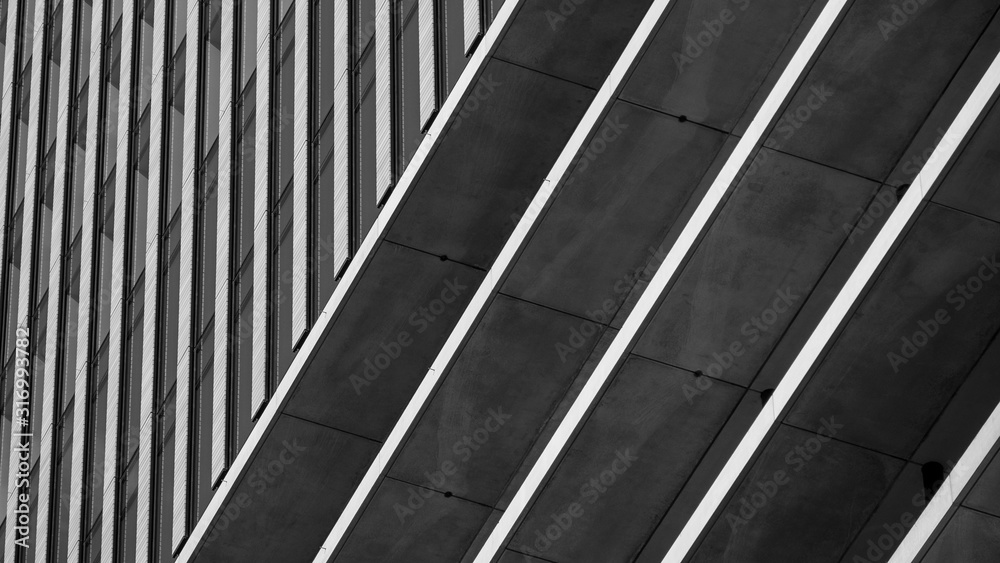 Abstract background architecture lines. modern architecture detail - obrazy, fototapety, plakaty 
