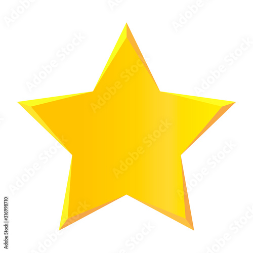 Cuadros en Lienzo Star icon vector isolated on white background