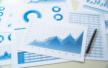 Poster - businessman working data document graph chart report marketing research development planning managem