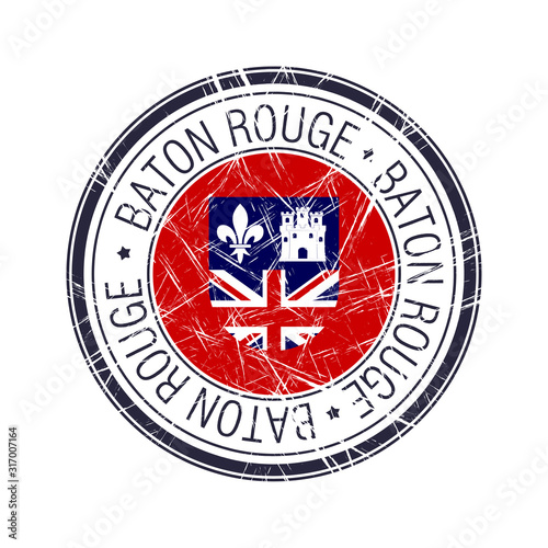 Fototapeta na szkło City of Baton Rouge, Louisiana vector stamp