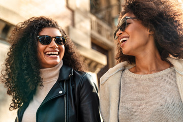 Poster - Two beautiful young stylish african women