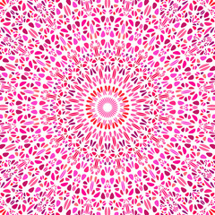 Poster - Geometrical petal ornament pattern mandala background - hypnotic colorful floral abstract vector illustration with curved stones