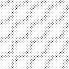 Poster - Geometrical monochrome dot pattern background design - abstract black and white vector graphic from dots