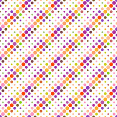 Poster - Seamless geometrical multicolored dot pattern background - colorful abstract vector illustration from dots