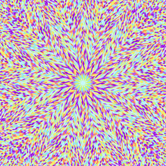 Poster - Radial tiled pattern background - colorful psychedelic abstract hypnotic vector graphic with geometrical shapes