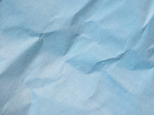 Blue Crinkled Paper Texture Background