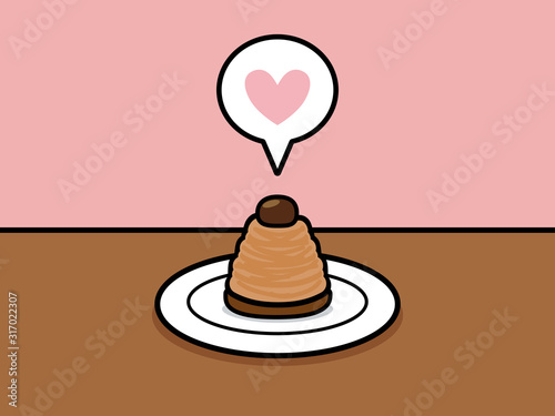 カフェタイム ロールケーキ ハートの吹き出し Stock Illustration Adobe Stock カフェタイム ロールケーキ ハートの吹き出し Stock Illustration Adobe Stock