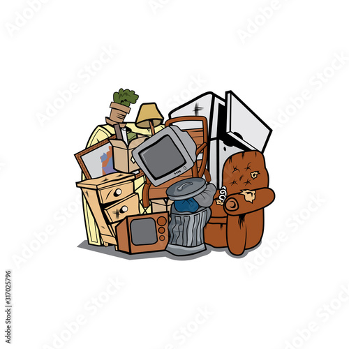 Fotografía Vector of House junk cartoon design eps format, suitable for your design needs, logo, illustration, animation, etc