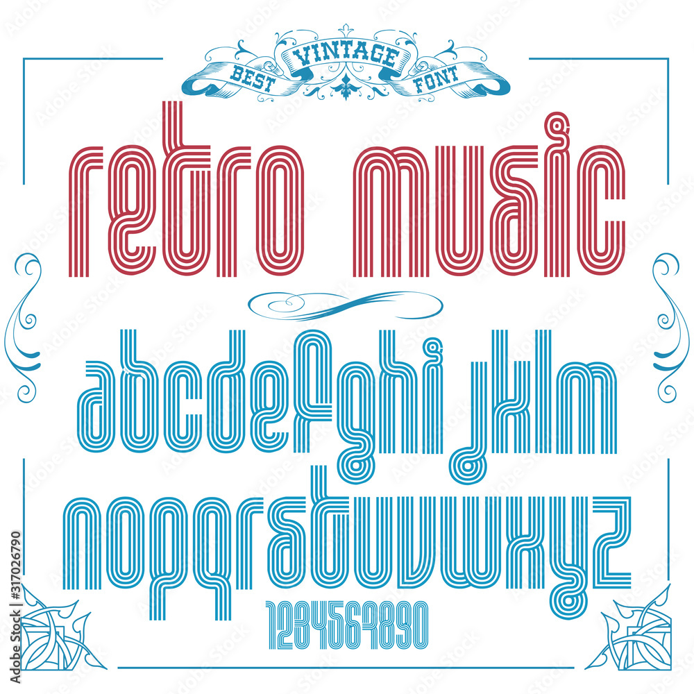 Font, Typeface, Script, Old style - vintage script font. Vector ...