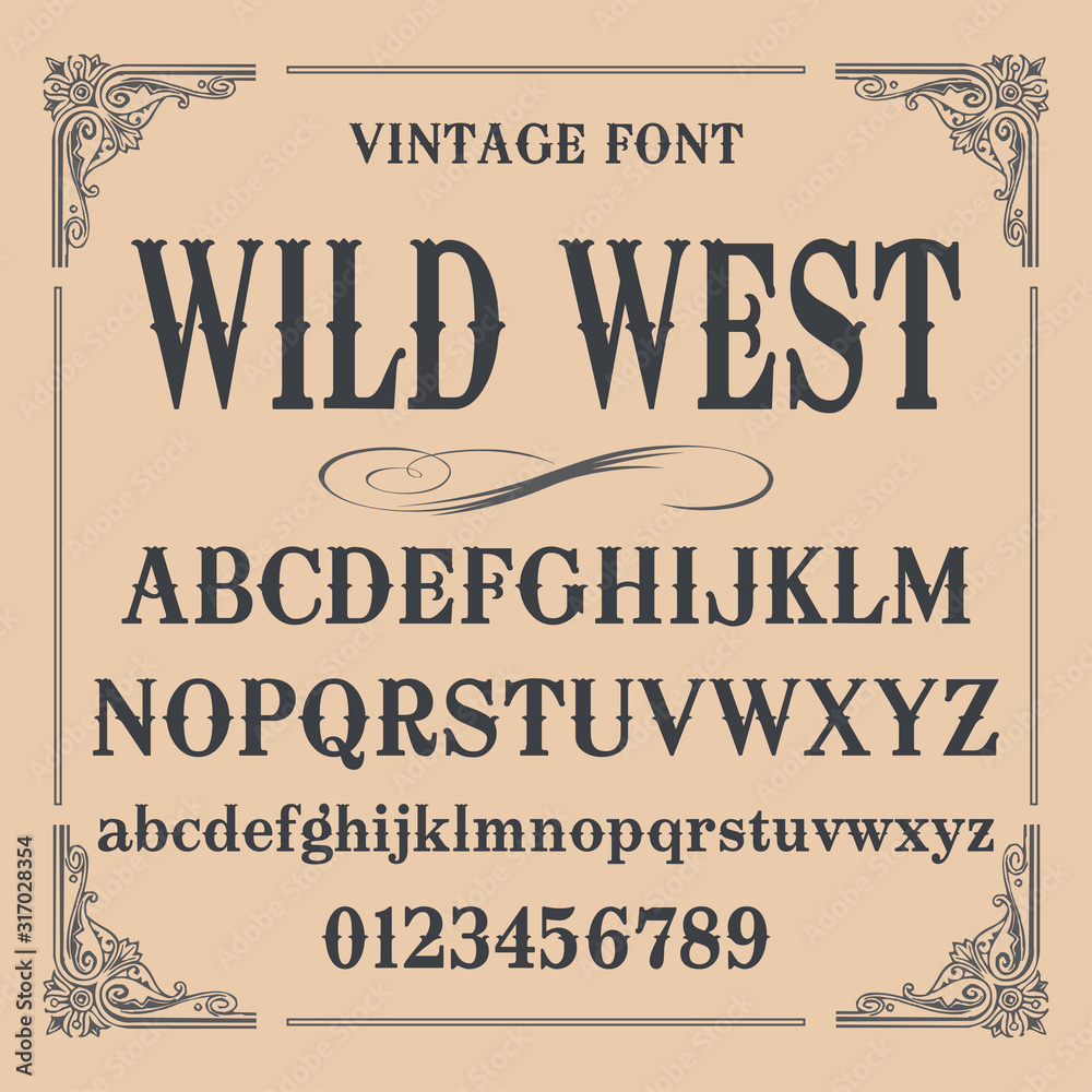 Font, Typeface, Script, Old style - vintage script font. Vector ...