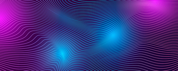 tech background with abstract wave lines.