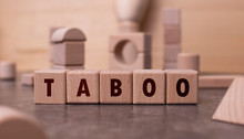 Word "Taboo" Written With Wooden Blocks