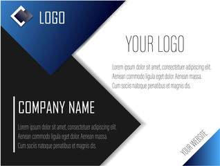 Business banner3. Vector web site gradient design template. Modern flat illustration.