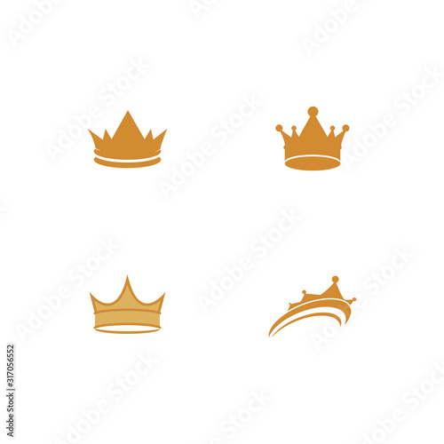 Set Crown Logo Template vector icon Tableau sur Toile