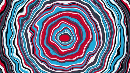 Poster - Computer generated a backdrop from colorful twisted stripes in circle shape. 3D rendering of abstract wallpaper