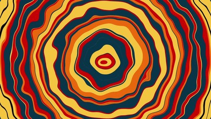 Poster - Computer generated a backdrop from colorful twisted stripes in circle shape. 3D rendering of abstract wallpaper