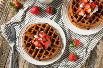 Sticker - Homemade Dark Chocolate Waffles