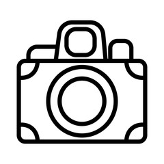 Canvas Print - photo camera device icon thick line