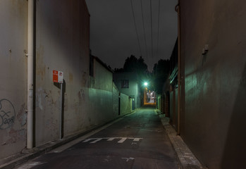 Wall Mural - old street at night