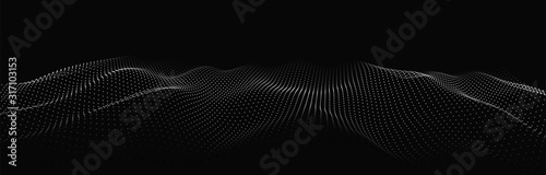 Fotomural Abstract digital wave of particles
