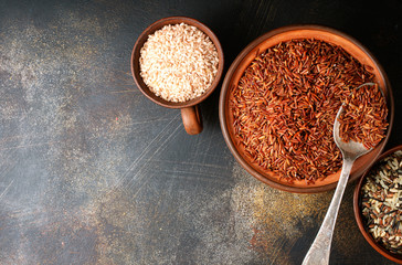 Canvas Print - rice in bowls