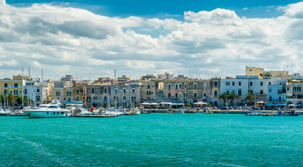 Poster - Trani waterfront on a sunny summer day. Province of Barletta Andria Trani, Apulia (Puglia), southern Italy.