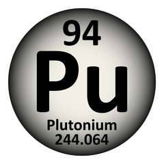 Wall Mural - Periodic table element plutonium icon.