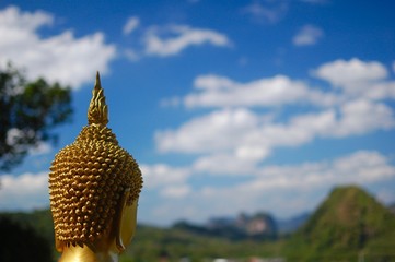 golden buddha in krabi thailand