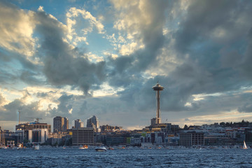 Wall Mural - 2020-01-21 SOUTH LAKE UNION IN SEATLE WASHINGTON ON A WINTER DAY