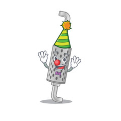 Poster - Funny Clown exhaust pipe cartoon character mascot design